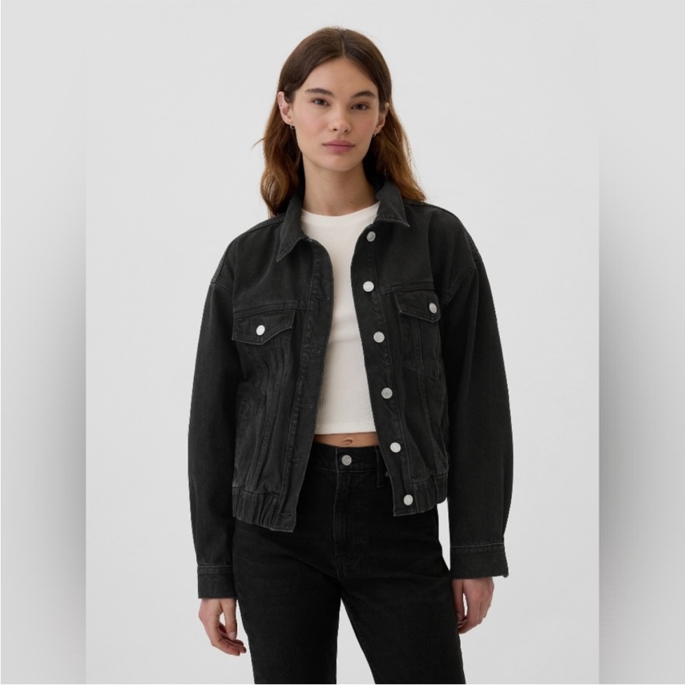 GAP Relaxed Icon Denim Bomber Jacket